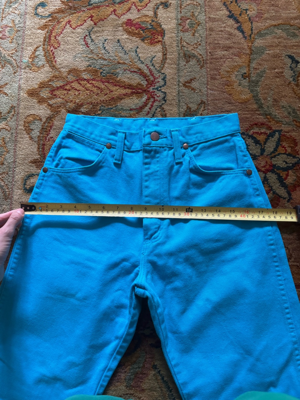 High-Waist Turquoise Women’s Jeans - Picture 11 of 11